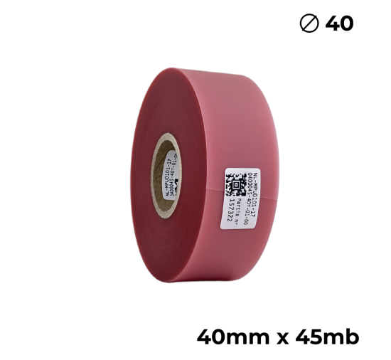 Poliuretano doble cara transparente rosa 40mm x 45m premium