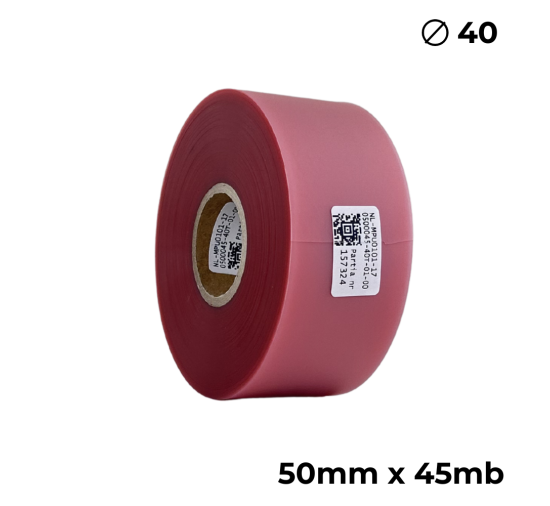 Poliuretano doble cara transparente rosa 50mm x 45m premium