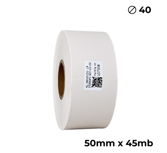 Poliuretano doble cara color crema 50mm x 45m premium