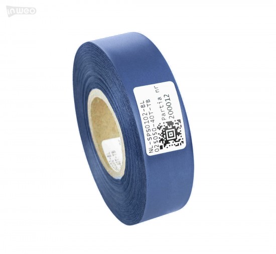 Cinta de satén azul premium 25 mm x 50 m