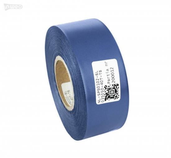 Cinta de satén azul premium 35 mm x 50 m Cinta de satén azul premium 35 mm x 50 m