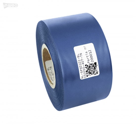 Cinta de satén azul premium 50 mm x 50 m