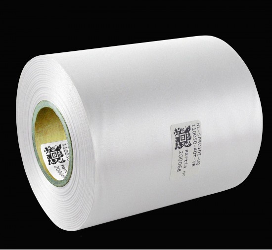 Cinta de satén blanca premium 110 mm x 50 m