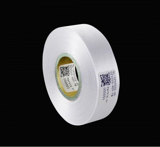 Cinta de satén premium blanca 25 mm x 50 m