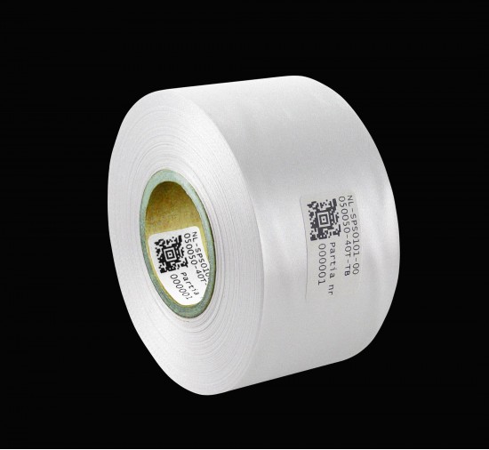 Cinta de satín blanca Premium 50 mm x 50 m