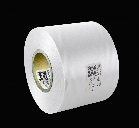 Cinta de satén blanca premium 70 mm x 50 m