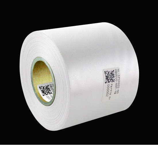 Cinta de satén blanca premium 80 mm x 50 m