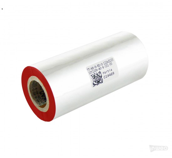 Cinta de transferencia térmica de cera roja 110 mm x 150 m OUT Cinta de transferencia térmica de cera roja 110 mm x 150 m OUT