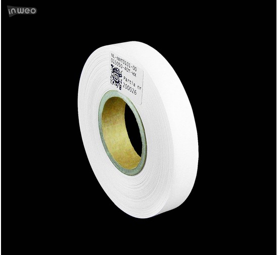 Cinta de nylon blanca por ambos lados PREMIUM OekoTex 15 mm x 50 m