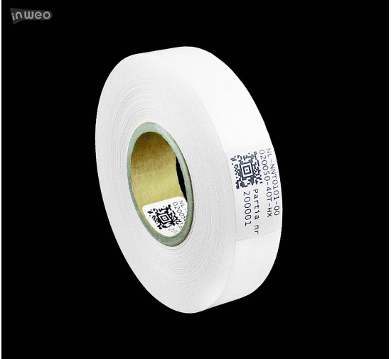 Cinta de nylon blanca por ambos lados PREMIUM OekoTex 20 mm x 50 m