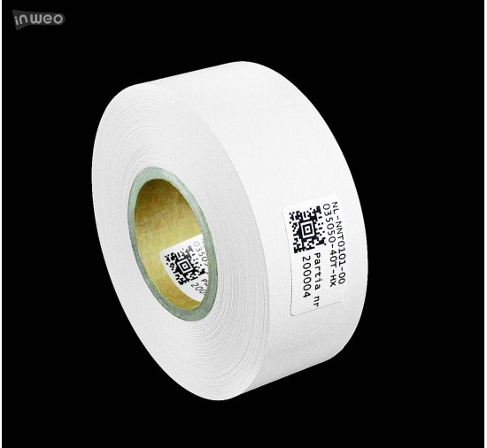 Cinta de nailon blanca por ambos lados PREMIUM OekoTex 35 mm x 50 m