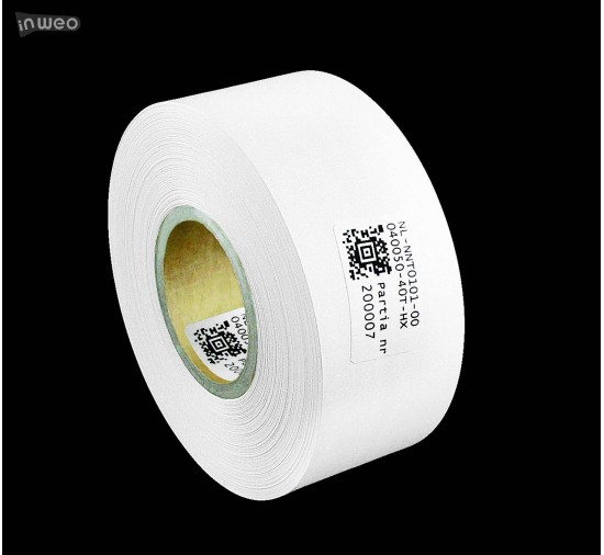 Cinta de nailon blanca por ambas caras PREMIUM OekoTex 40 mm x 50 m