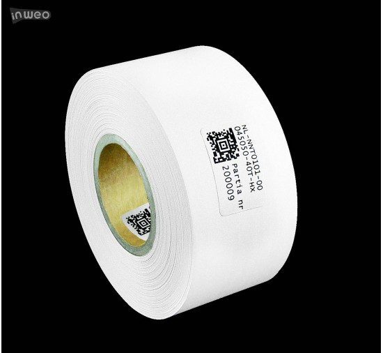Cinta de nylon blanca por ambos lados PREMIUM OekoTex 45 mm x 50 m