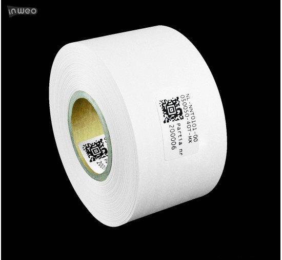 Cinta de nailon blanca por ambas caras PREMIUM OekoTex 50 mm x 50 m