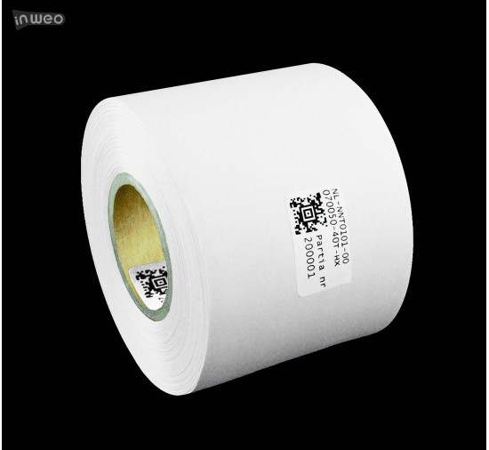 Cinta de nylon blanca por ambos lados PREMIUM OekoTex 70 mm x 50 m