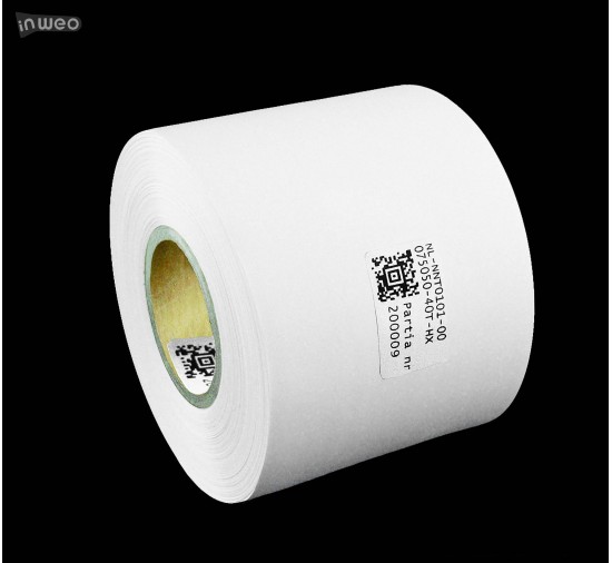 Cinta de nailon blanca por ambos lados PREMIUM OekoTex 75 mm x 50 m