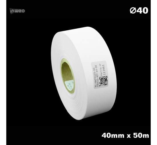 Nylon - Cinta de planchar blanca PREMIUM 40 mm x 50 m