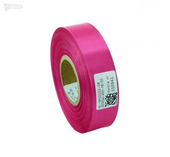 Cinta de satén premium rosa oscuro 25 mm x 50 m