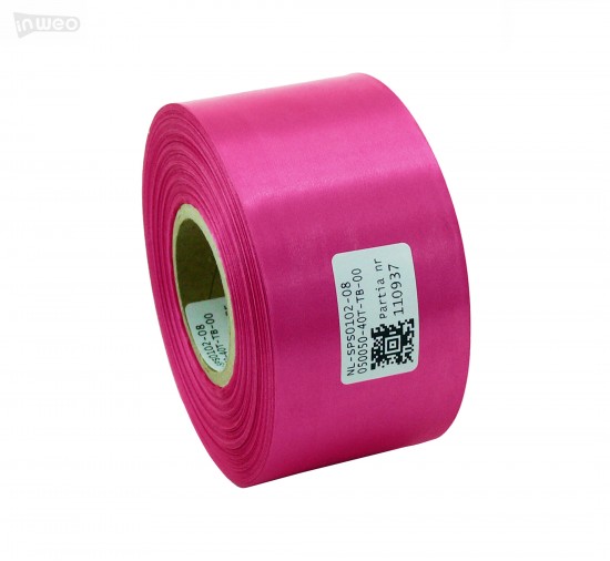 Cinta de satén rosa oscuro premium 50 mm x 50 m