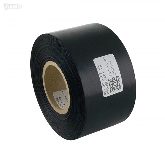 Cinta de satén negra premium 50 mm x 50 m