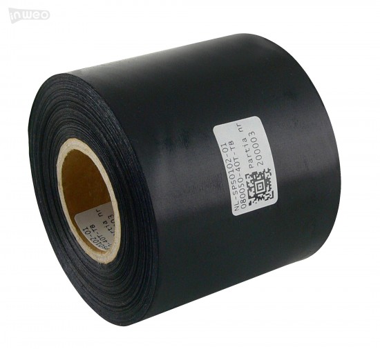 Cinta de satén negra Premium 80 mm x 50 m