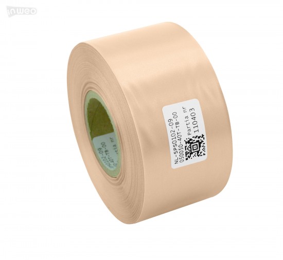 Cinta de satén premium rosa polvo 50 mm x 50 m