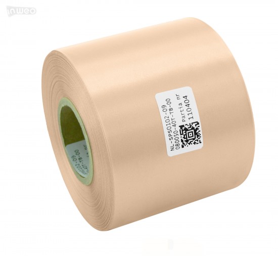 Cinta de satén premium rosa polvo 80 mm x 50 m