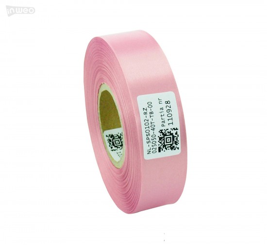 Cinta de satén rosa premium 25 mm x 50 m