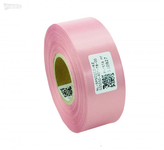 Cinta de satén rosa premium 35 mm x 50 m