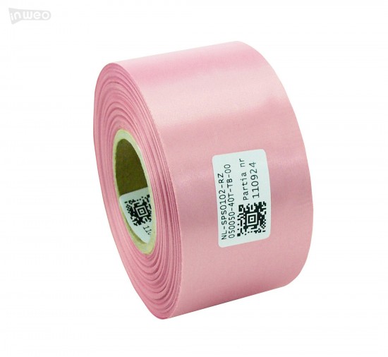 Cinta de satén rosa premium 50 mm x 50 m