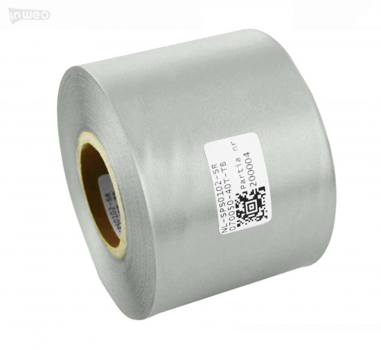 Cinta de satén plateada Premium 70 mm x 50 m Cinta de satén plateada Premium 70 mm x 50 m