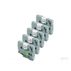 Brother P-touch TZ paquete de 5 cintas laminadas - 12mm/8m blanco con impresión negra TZ231