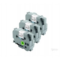 Brother P-touch TZ paquete de 3 cintas laminadas - 24mm/8m blanco con impresión negra TZ251 Brother P-touch TZ paquete de 3 cintas laminadas - 24mm/8m blanco con impresión negra TZ251