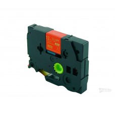 Cinta de satén para impresoras Brother P-touch 12 mm/4 m rojo satén con impresión dorada TZ2-R434