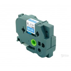 Hermano P-touch TZ cinta laminada de color - 24 mm/8 m impresión blanca sobre azul TZ555