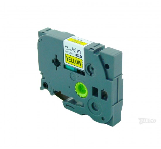 Hermano P-touch TZ cinta laminada - 12mm/8m amarillo flexible impresión negra TZ2-FX631.