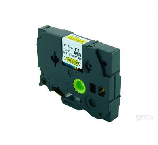 Manga retráctil para impresoras Brother P-touch 12mm/1.5m amarillo con impresión negra HS2-631. Manga retráctil para impresoras Brother P-touch 12mm/1.5m amarillo con impresión negra HS2-631.