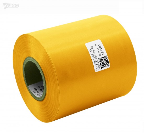 Cinta de satén amarilla Premium 100 mm x 50 m